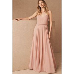 Jenny Yoo BHLDN Anthropologie Pink Inesse Spaghetti Strap